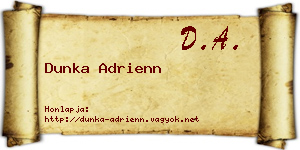 Dunka Adrienn névjegykártya