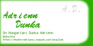 adrienn dunka business card